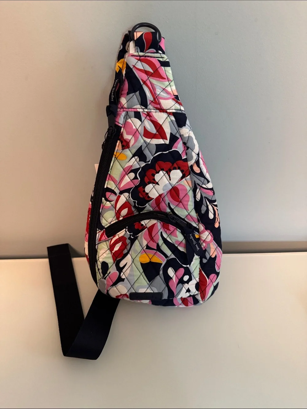 Vera Bradley Navy Multi Quilted Sling Crossbody Bag